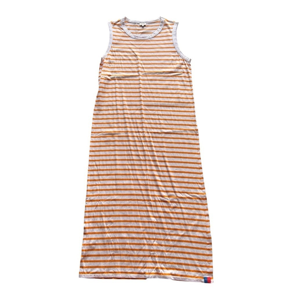 KULE Orange and White Striped Maxi Dress